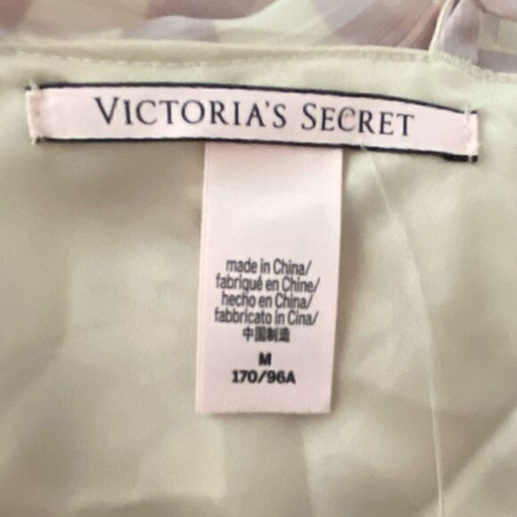 Victoria’s Secret Cami Midi Dress M Purple Gingham Ruffles Y2K Feminine Coquette - Picture 2 of 13